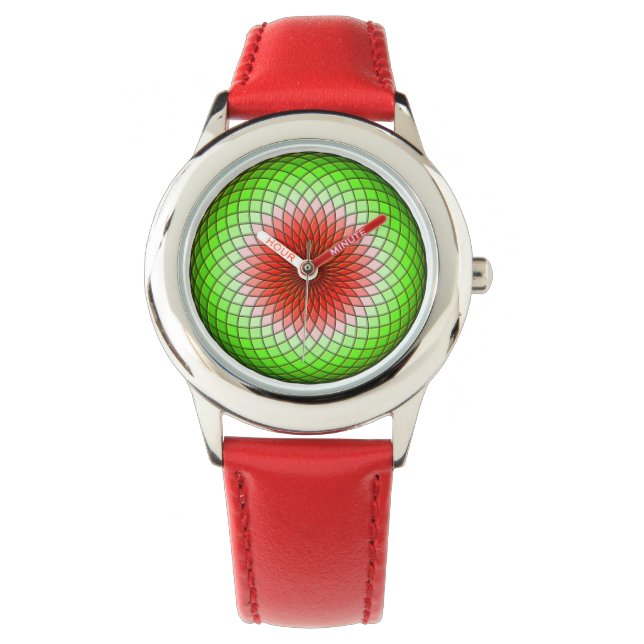Geometric Watermelon Kids Watch (Front)