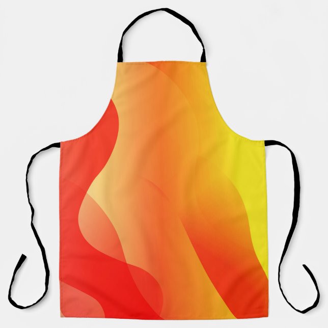 Geometric Wave Shape with Gradient Blurred Abstrac Apron (Front)