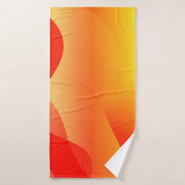 Geometric Wave Shape with Gradient Blurred Abstrac Bath Towel (Bath Towel)