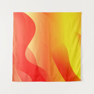 Geometric Wave Shape with Gradient Blurred Abstrac Tapestry