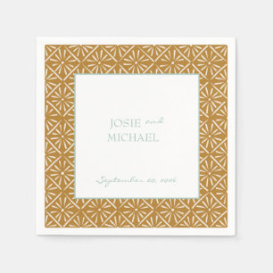 Geometric Wedding Paper Napkin