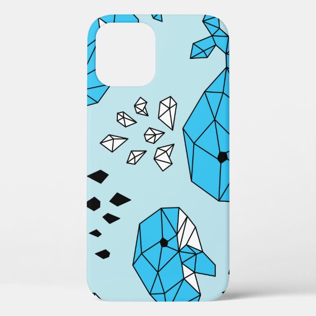 Geometric Whale: Cute Seamless Pattern Case-Mate iPhone Case (Back)