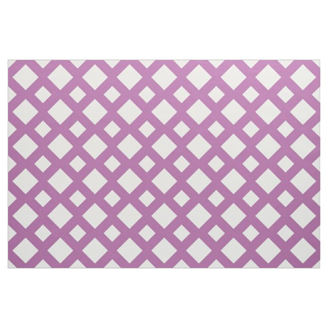 Geometric White Diamonds on Lavender Fabric (Fat Quarter)