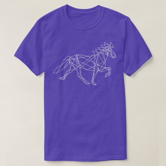 Geometric white icelandic horse T-Shirt (Design Front)