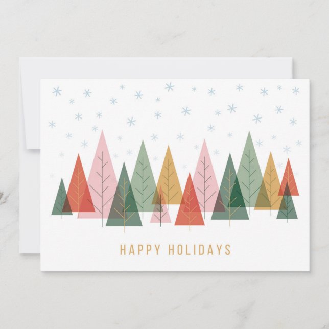 Geometric Winter Wonderland Holiday Card (Front)