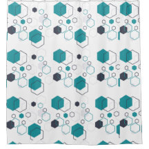 Geometric with shape hexagon Shower Curtain