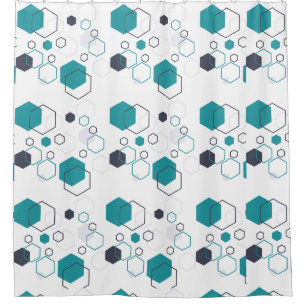 Geometric with shape hexagon Shower Curtain