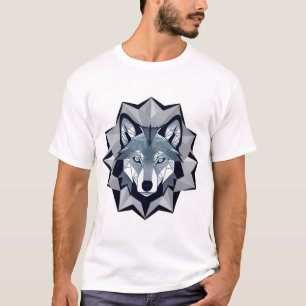 Geometric Wolf Illustration T-Shirt