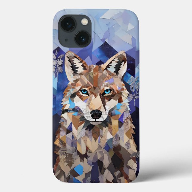 Geometric Wolf Mountain Case-Mate iPhone Case (Back)