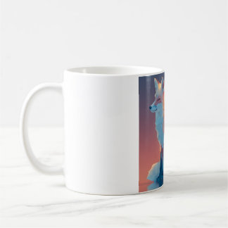 Geometric Wolf Silhouette |Modern Polygon Wildlife Coffee Mug