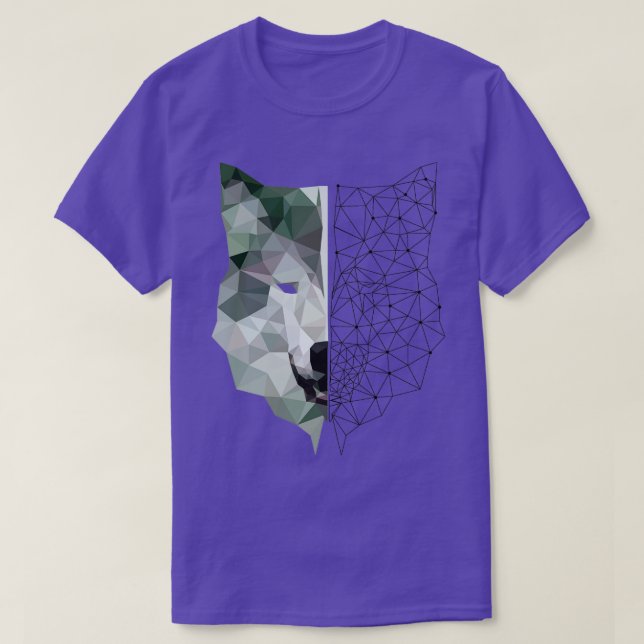 Geometric Wolf  T-Shirt (Design Front)