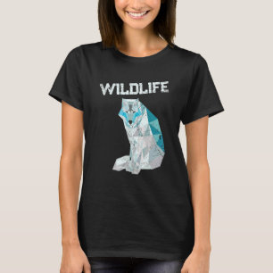 Geometric Wolf Wildlife Zoo Animals Wild Animal   T-Shirt