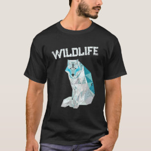 Geometric Wolf Wildlife Zoo Animals Wild Animal T-Shirt