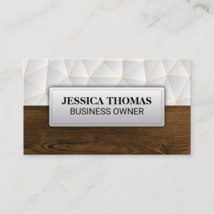 Geometric   Wood Grain Business Card