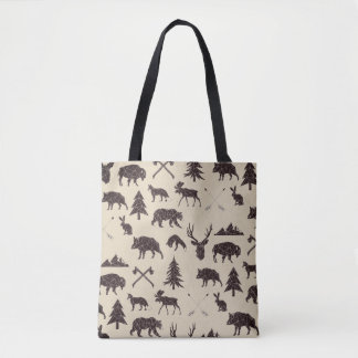 Geometric Woodland Animals | Animal Tote Bag