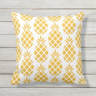 Geometric Yellow Big Pineapple Pattern Cushion