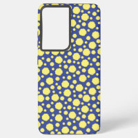 Geometric yellow funky circles samsung phone case