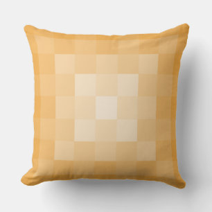 Geometric Yellow Square Pixel Tiles Cushion