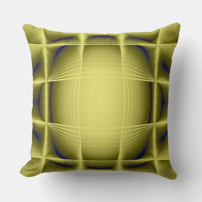 Geometric yellow structure cushion (Front)