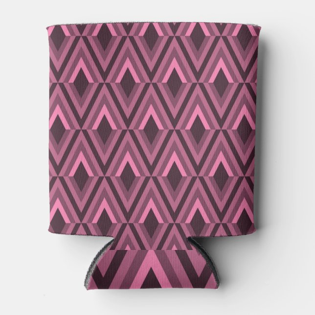 Geometric Zig Zag Ethnic Seamless Can Cooler (Front)