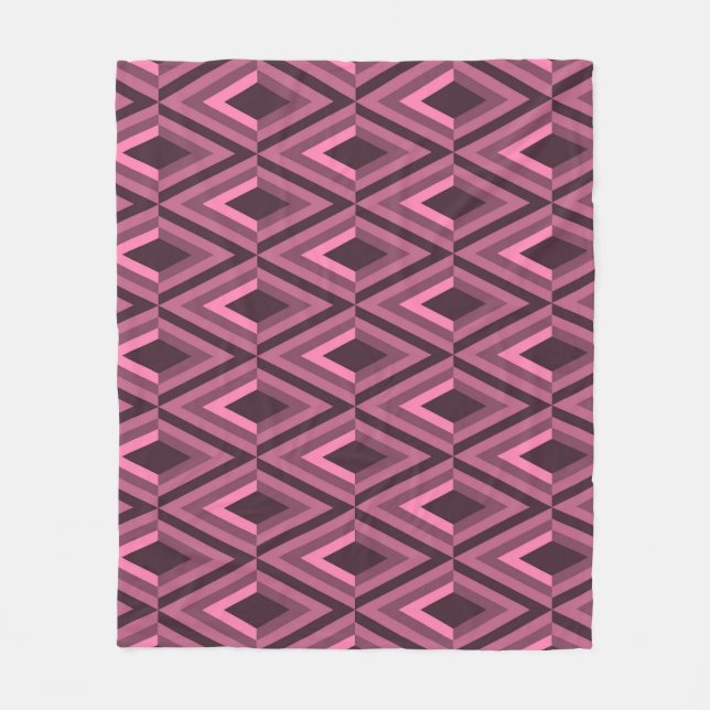 Geometric Zig Zag Ethnic Seamless Fleece Blanket (Front)