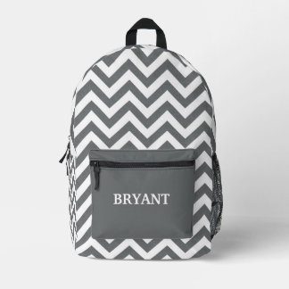 Geometric Zig-Zag Pattern Printed Backpack