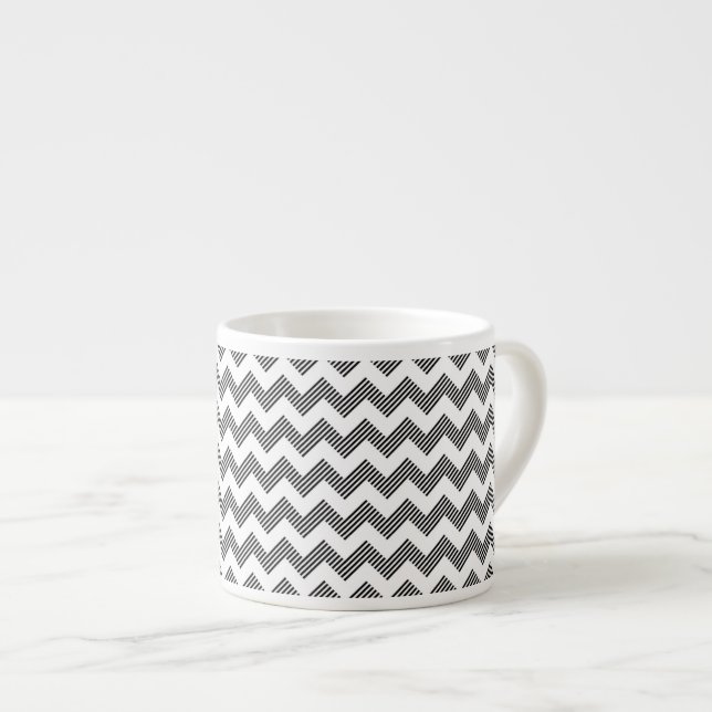 Geometric zigzag pattern 2 espresso cup (Front Right)