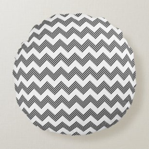 Geometric zigzag pattern 2 round cushion