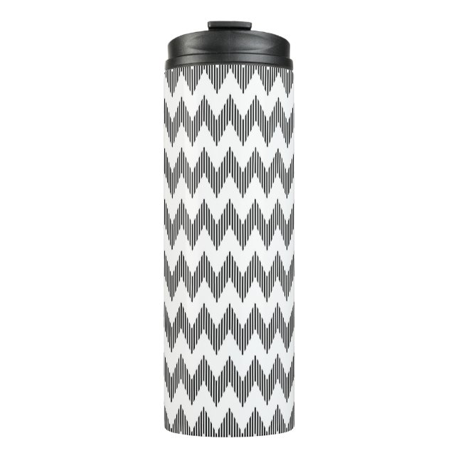 Geometric zigzag pattern 2 thermal tumbler (Front)
