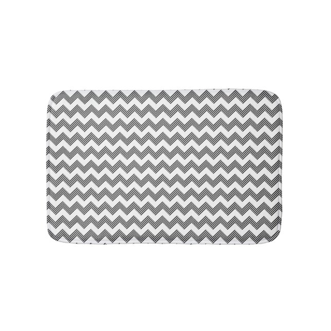 Geometric zigzag pattern bath mat (Front)