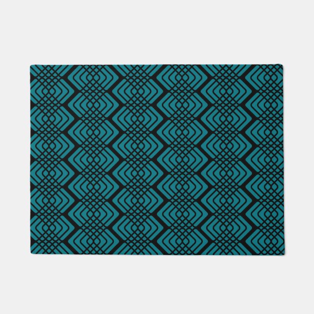 Geometric Zigzag Pattern Door Mat (Front)