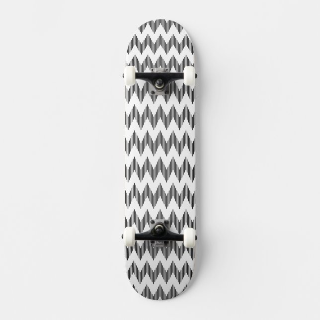 Geometric zigzag pattern skateboard (Front)