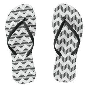 Geometric zigzag pattern thongs