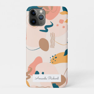 Geometrical abstract minimal modern pastel   iPhone 11 pro case