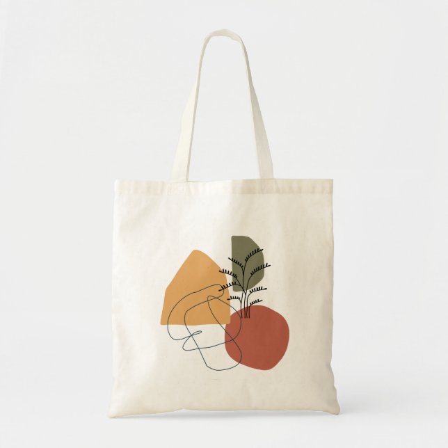 Geometrical, Abstract, Minimal, Modern, Pastel Tote Bag (Front)