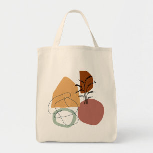 Geometrical Abstract Minimal Modern Pastel Tote Bag