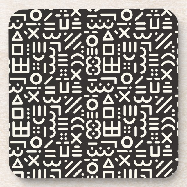 geometrical abstract pattern coaster (Front)