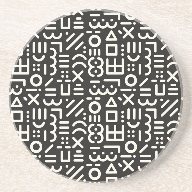 geometrical abstract pattern coaster (Front)