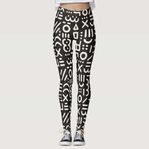 geometrical abstract pattern leggings