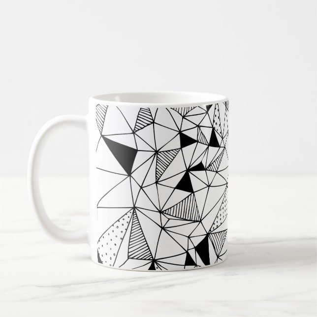 Geometrical Abstract: Polygonal Background Art. Coffee Mug (Left)