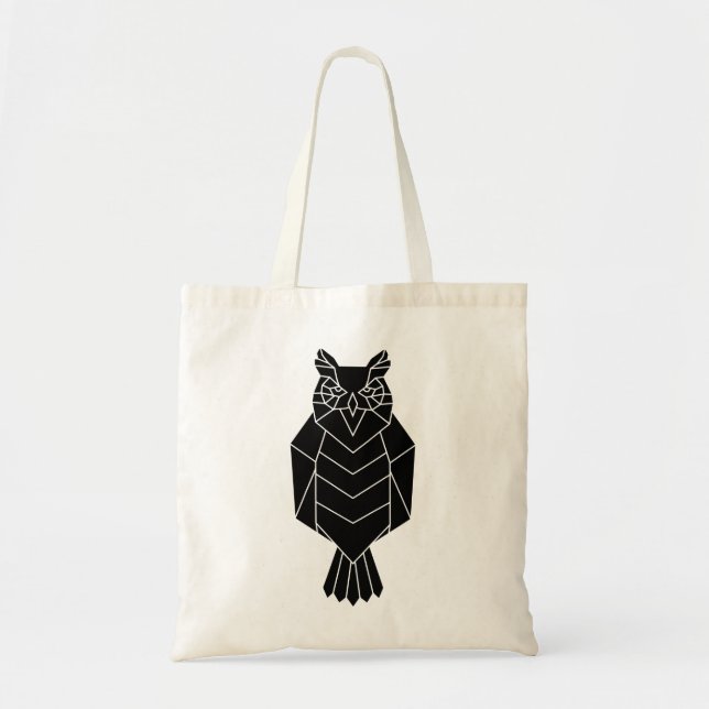 Geometrical Animal Owl Tote Bag (Front)