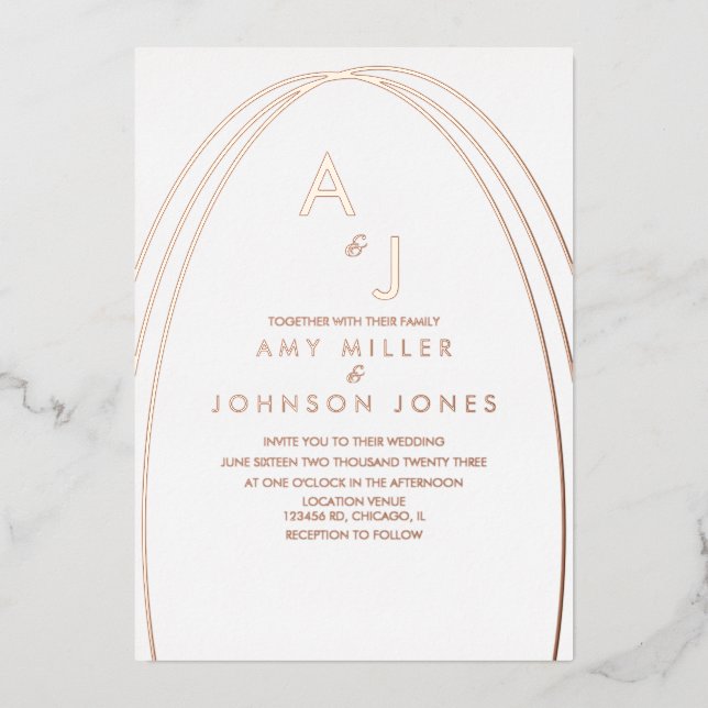 Geometrical Arch Border Wedding Pressed  (Front)
