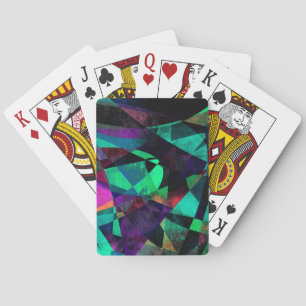 Geometrical, Colourful, Grungy Abstract Art Playing Cards