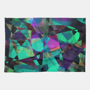 Geometrical, Colourful, Original Abstract Art Tea Towel
