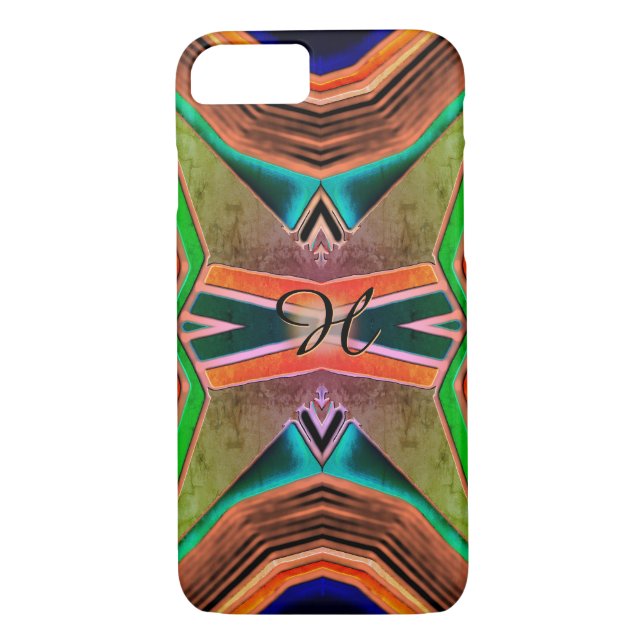 Geometrical Colours Monogram Case-Mate iPhone Case (Back)