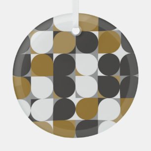Geometrical Creativity: Seamless Pattern Design Glass Tree Decoration