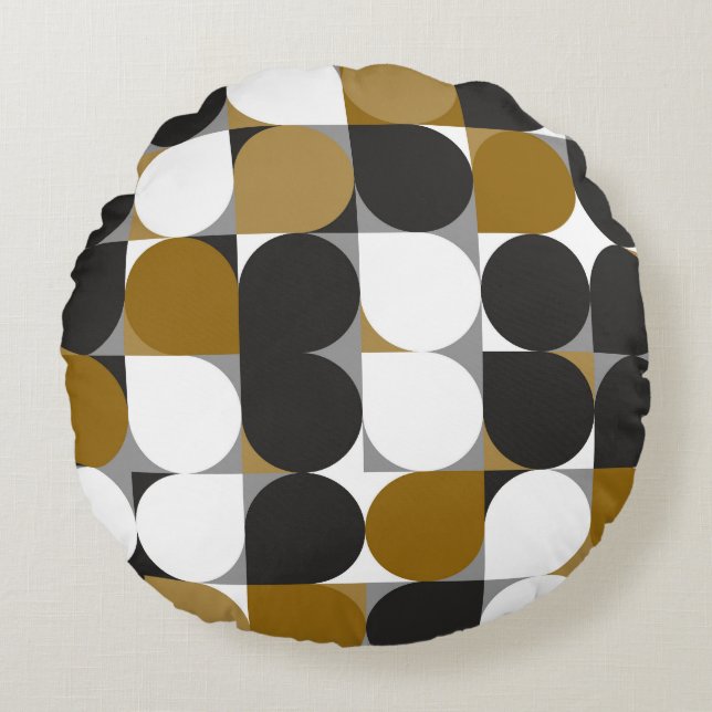 Geometrical Creativity: Seamless Pattern Design Round Cushion (Front)