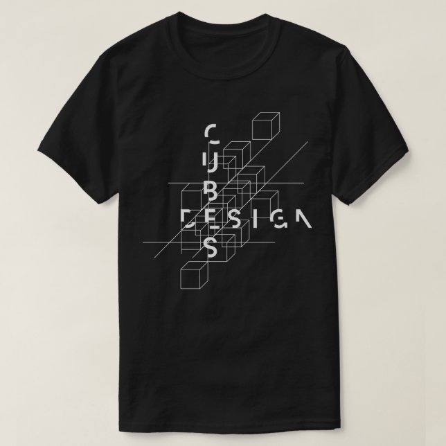 Geometrical Cube Minimal Design T-Shirt (Design Front)