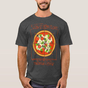 Geometrical Da Vinci Pizza Pizza Artist Pizzaholic T-Shirt
