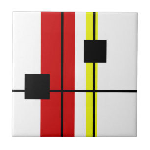 Geometrical design ceramic tile